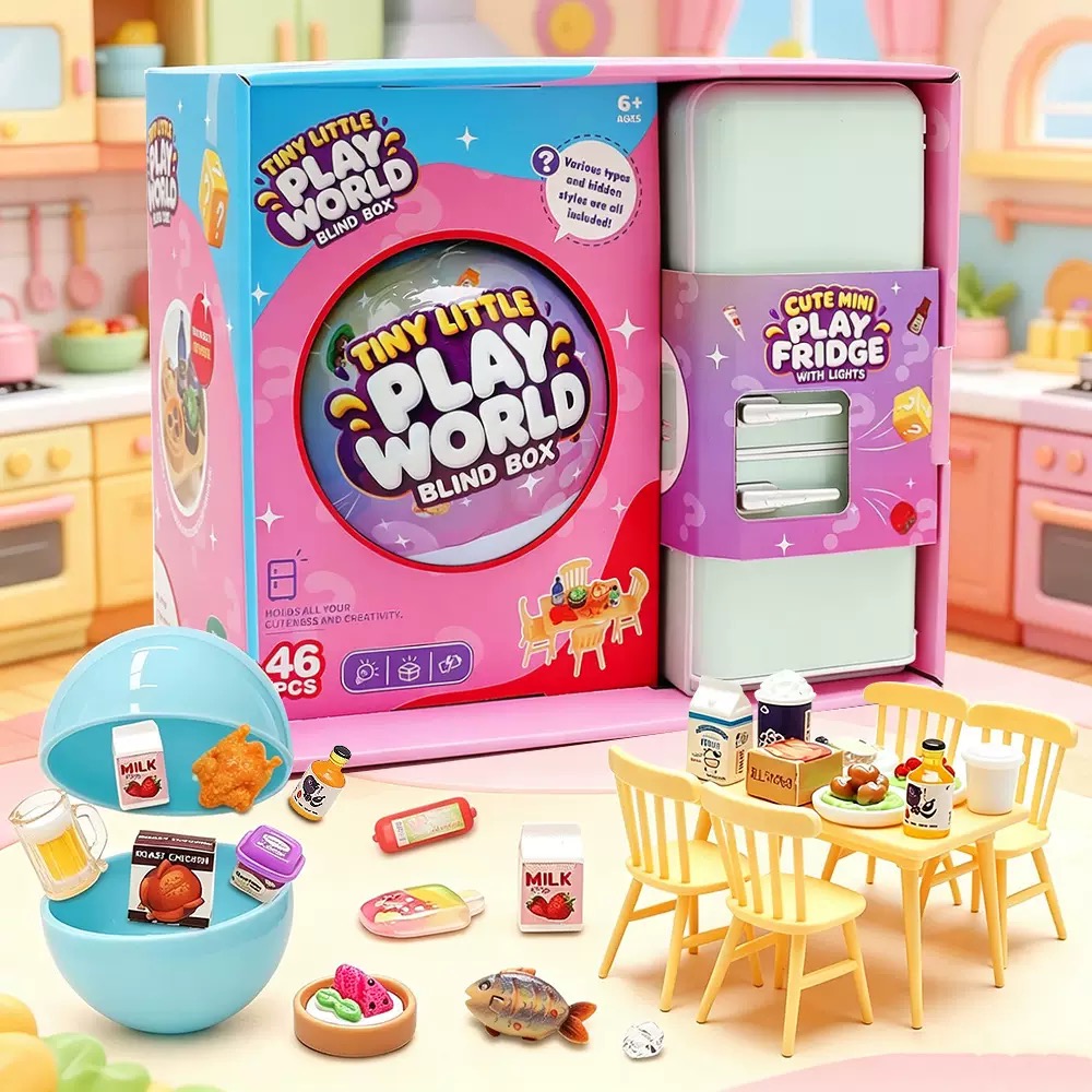 Bistro Table Set - Set di Giocattoli Mini Frigorifero a