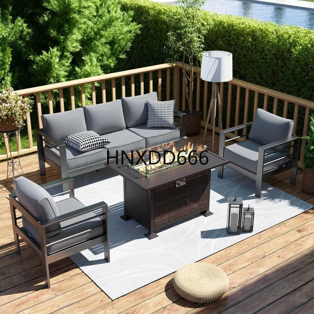 Outdoor Furniture Fire Table - Set di Mobili da Patio con