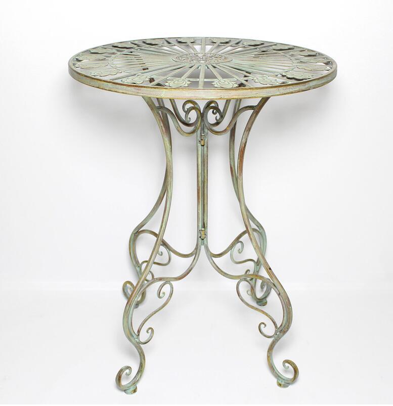 Outdoor Furniture Green - Sedie da tavolo rotonde in ferro