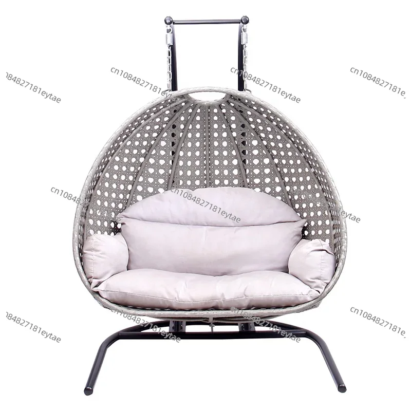 Outdoor Furniture Egg Chair - Moderno patio esterno in vimini grigio