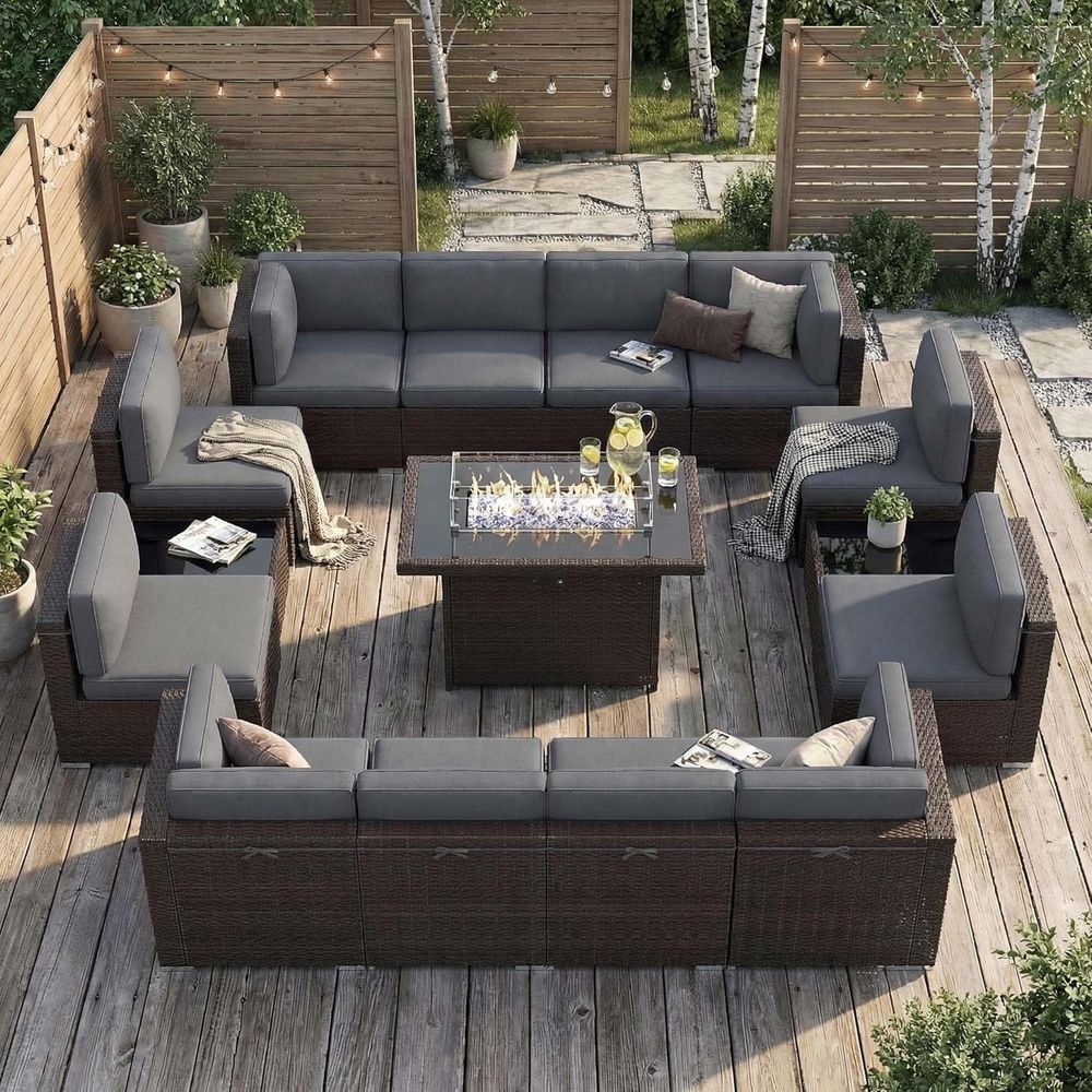 Outdoor Furniture Fire Table - Set di Mobili da Esterno in