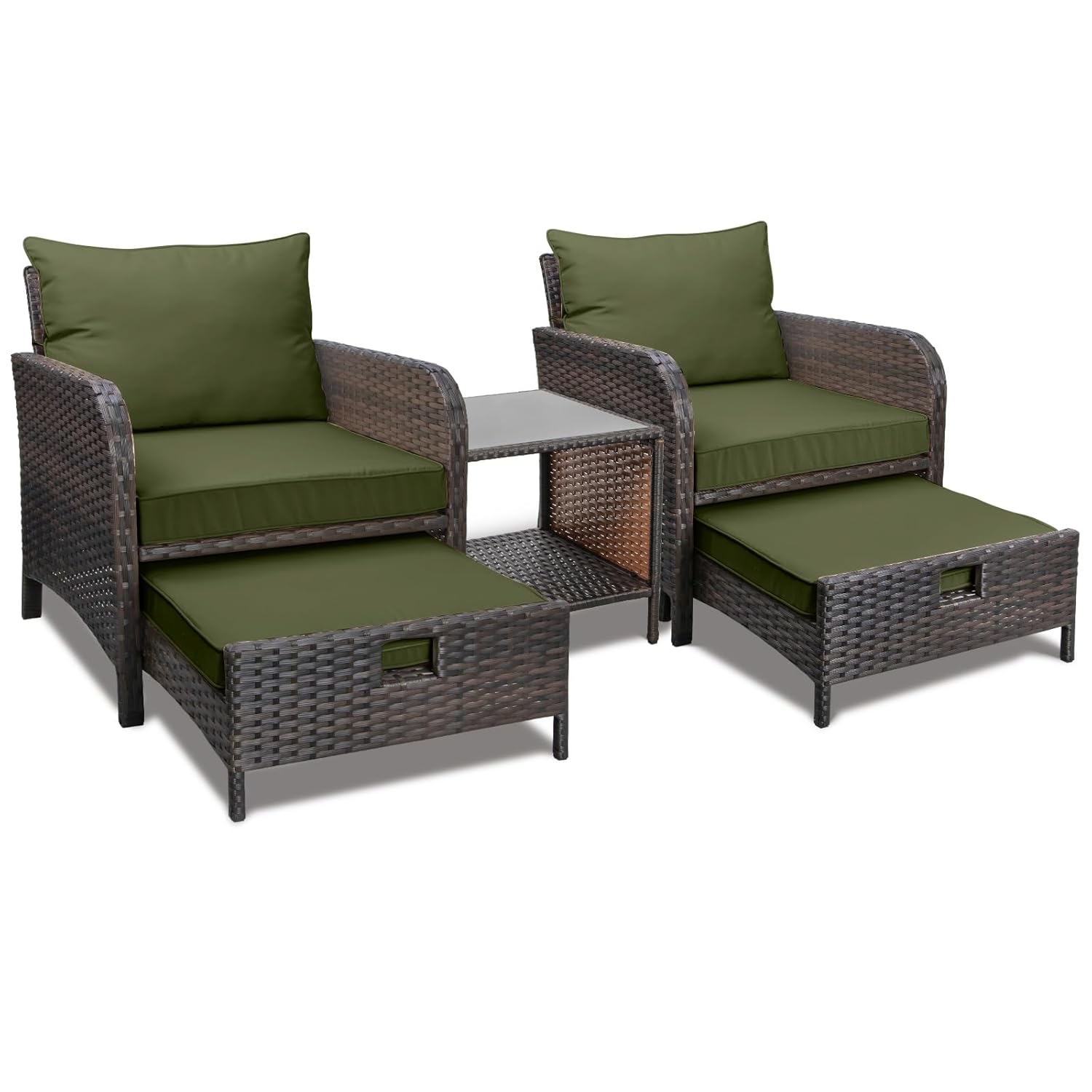 Outdoor Furniture Green - Set da Patio in Rattan PE