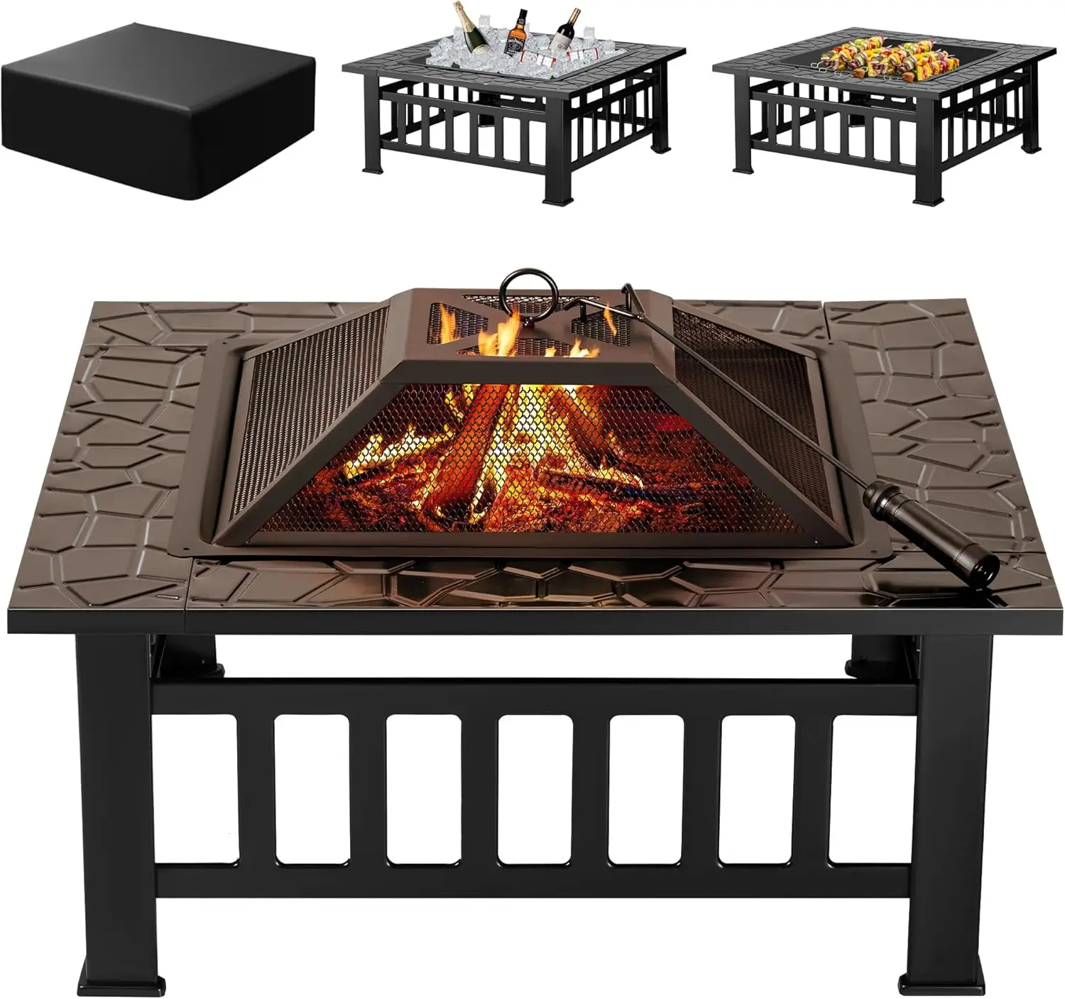 Outdoor Furniture Fire Table - Braciere da Esterno, Tavolo con Focolare