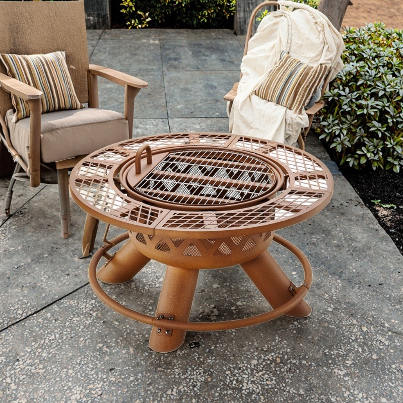 Outdoor Furniture Fire Table - Set Barbecue e Braciere Moderno 2026