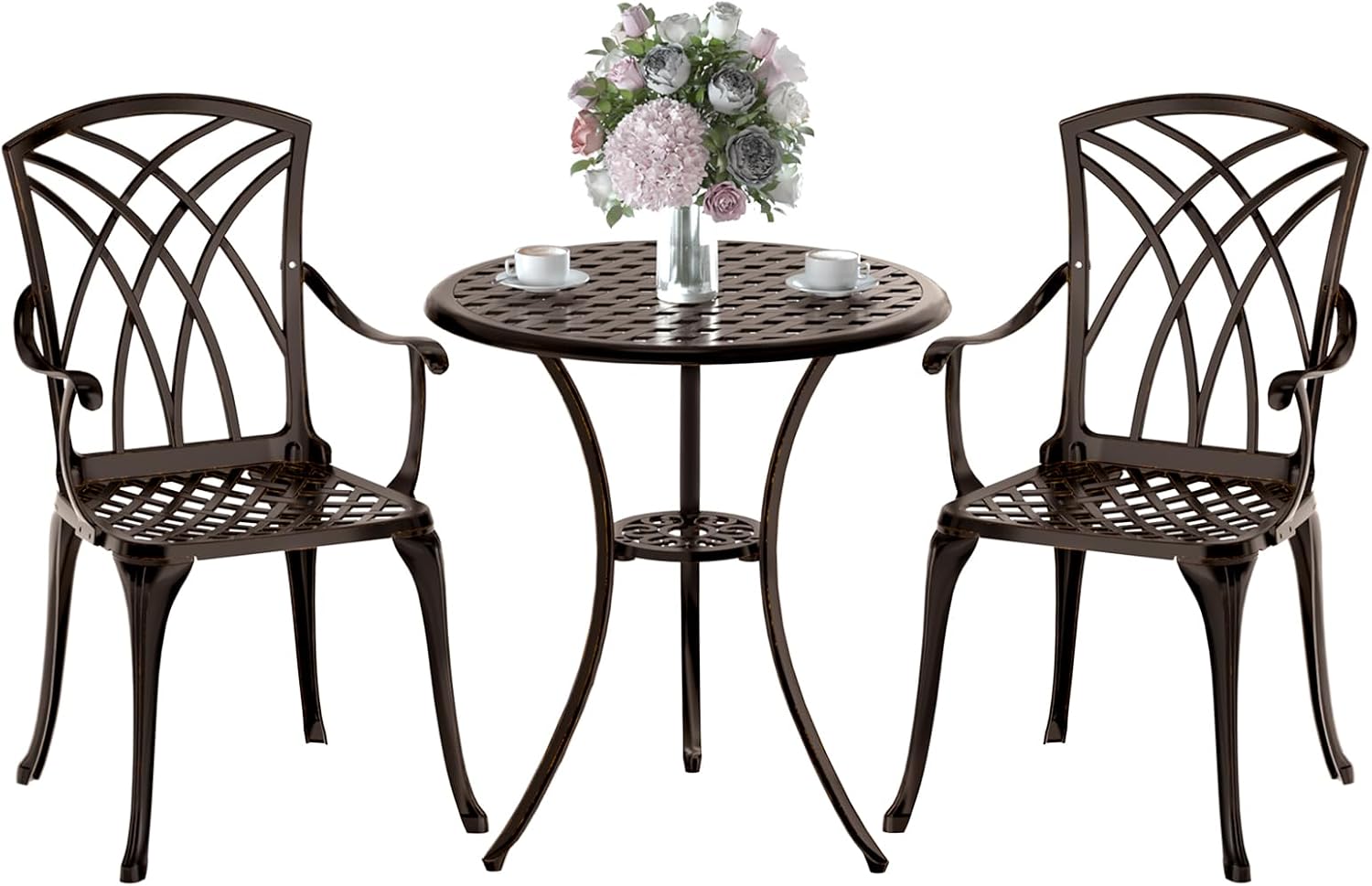 Bistro Table Set - Set bistrò in alluminio pressofuso color