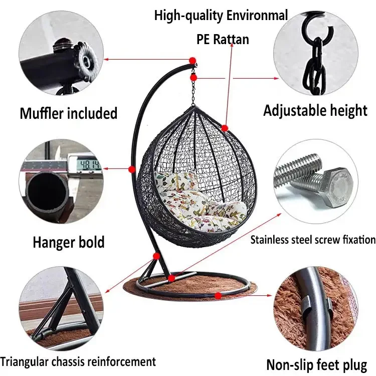 2026 2026 Sedia a dondolo sosp - Outdoor Furniture Egg Chair recensione e prezzo