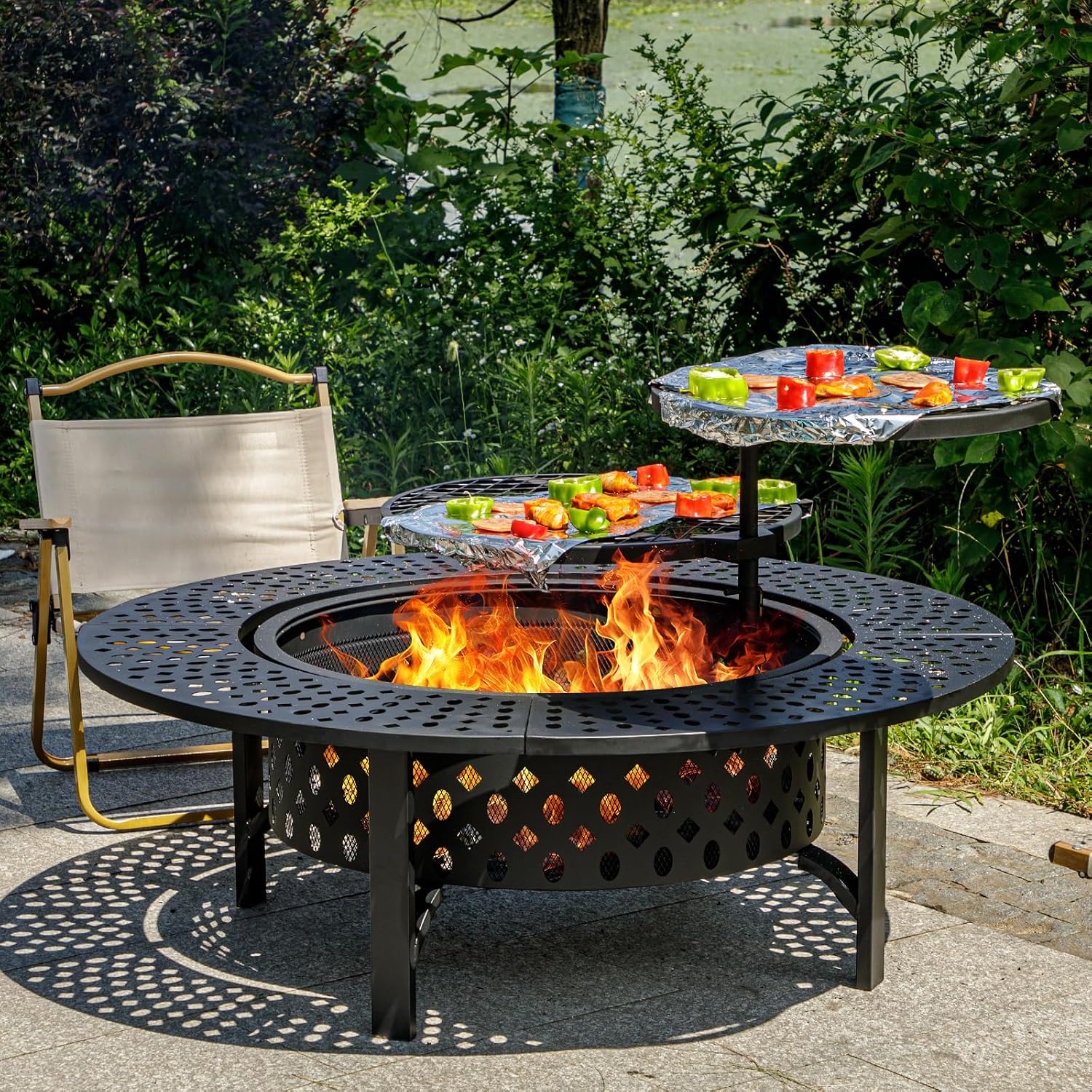 Tavolo Braciere Extra Large a  - Outdoor Furniture Fire Pit recensione e prezzo