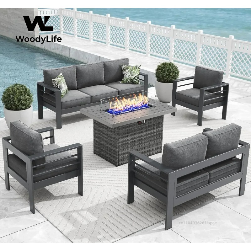 Set di Mobili da Patio Moderni - Outdoor Furniture Fire Table recensione e prezzo