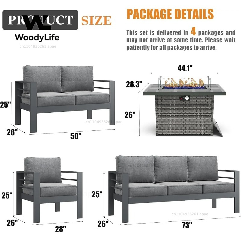 Set di Mobili da Patio Moderni - Outdoor Furniture Fire Table recensione e prezzo