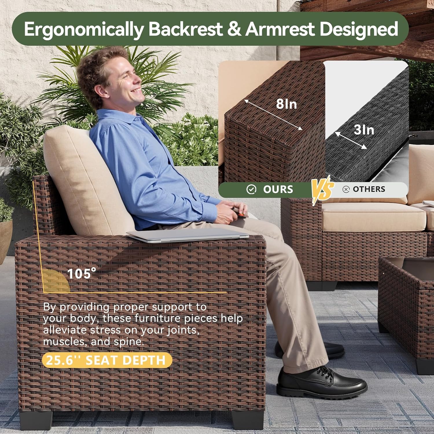 Set di Mobili da Patio a 7 Pez - Outdoor Furniture Fire Table recensione e prezzo