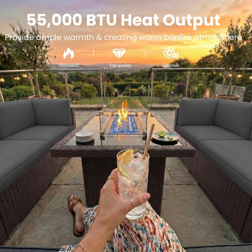 Set di Mobili da Esterno in 15 - Outdoor Furniture Fire Table recensione e prezzo