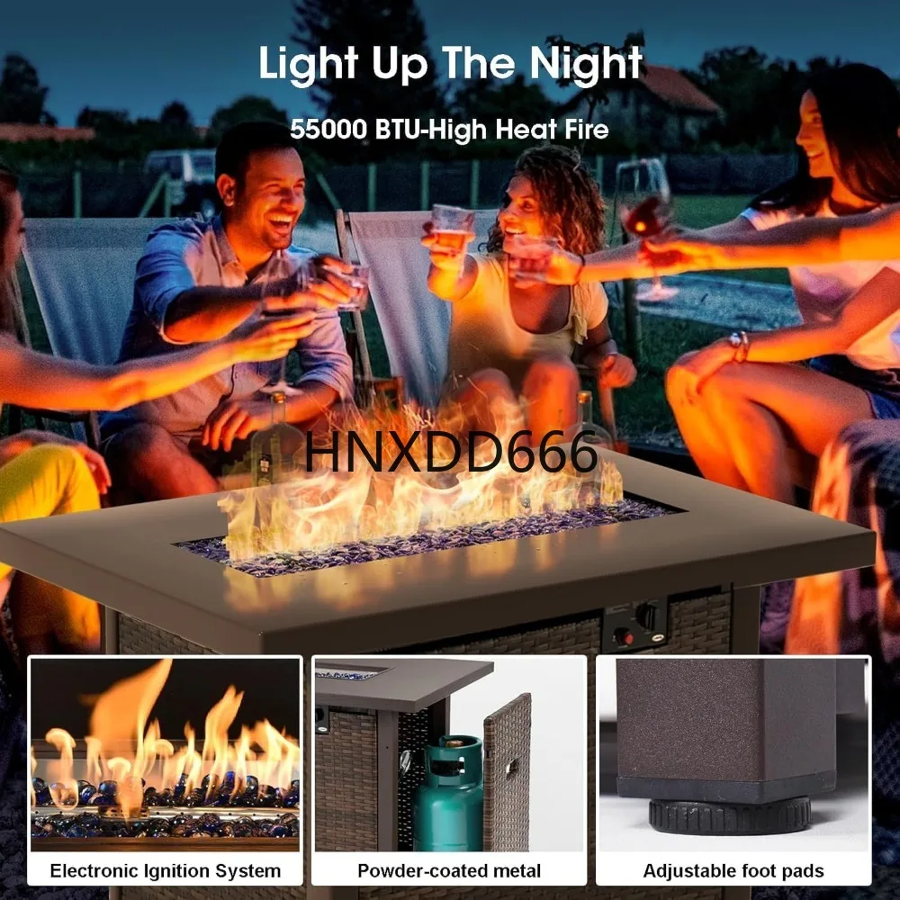 Set di Mobili da Patio a 7 Pez - Outdoor Furniture Fire Table recensione e prezzo