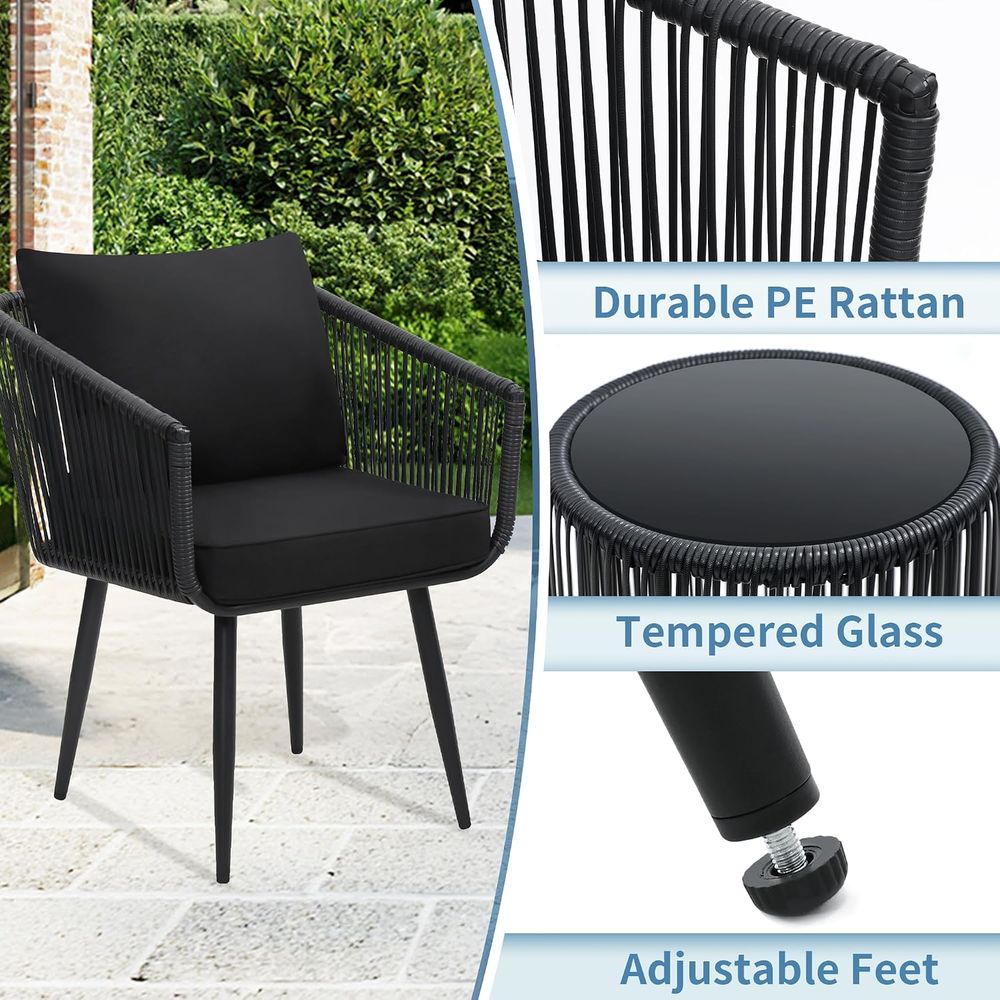 Set da bistrot in rattan da gi - Bistro Table Set recensione e prezzo