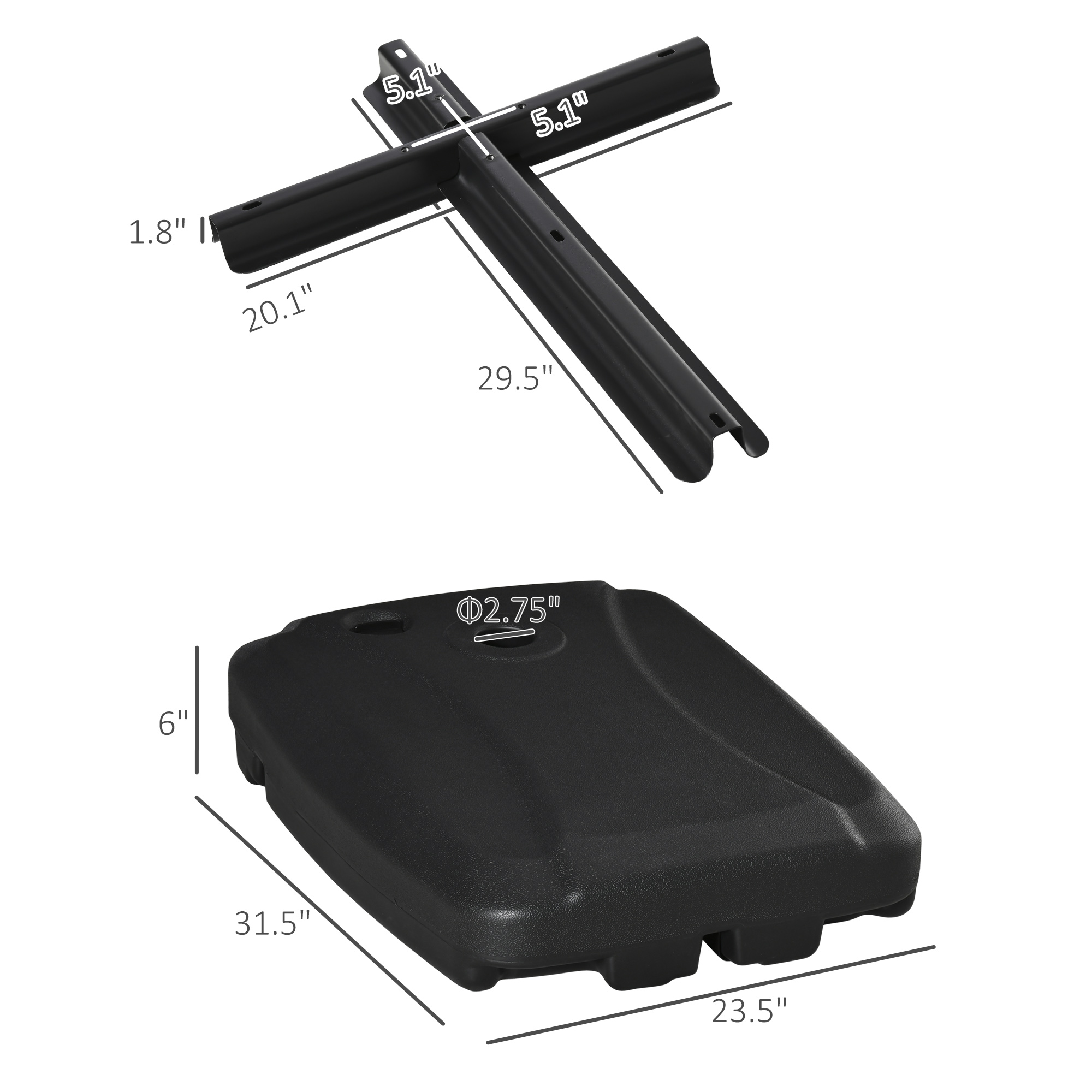 Base per Ombrellone a Sbalzo c - Outdoor Furniture With Umbrella recensione e prezzo
