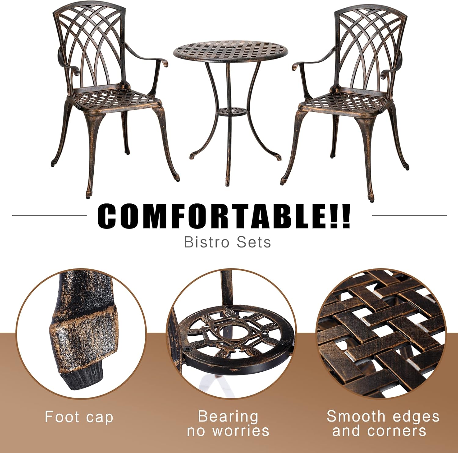 Set da bistrot da esterno in 3 - Bistro Table Set recensione e prezzo