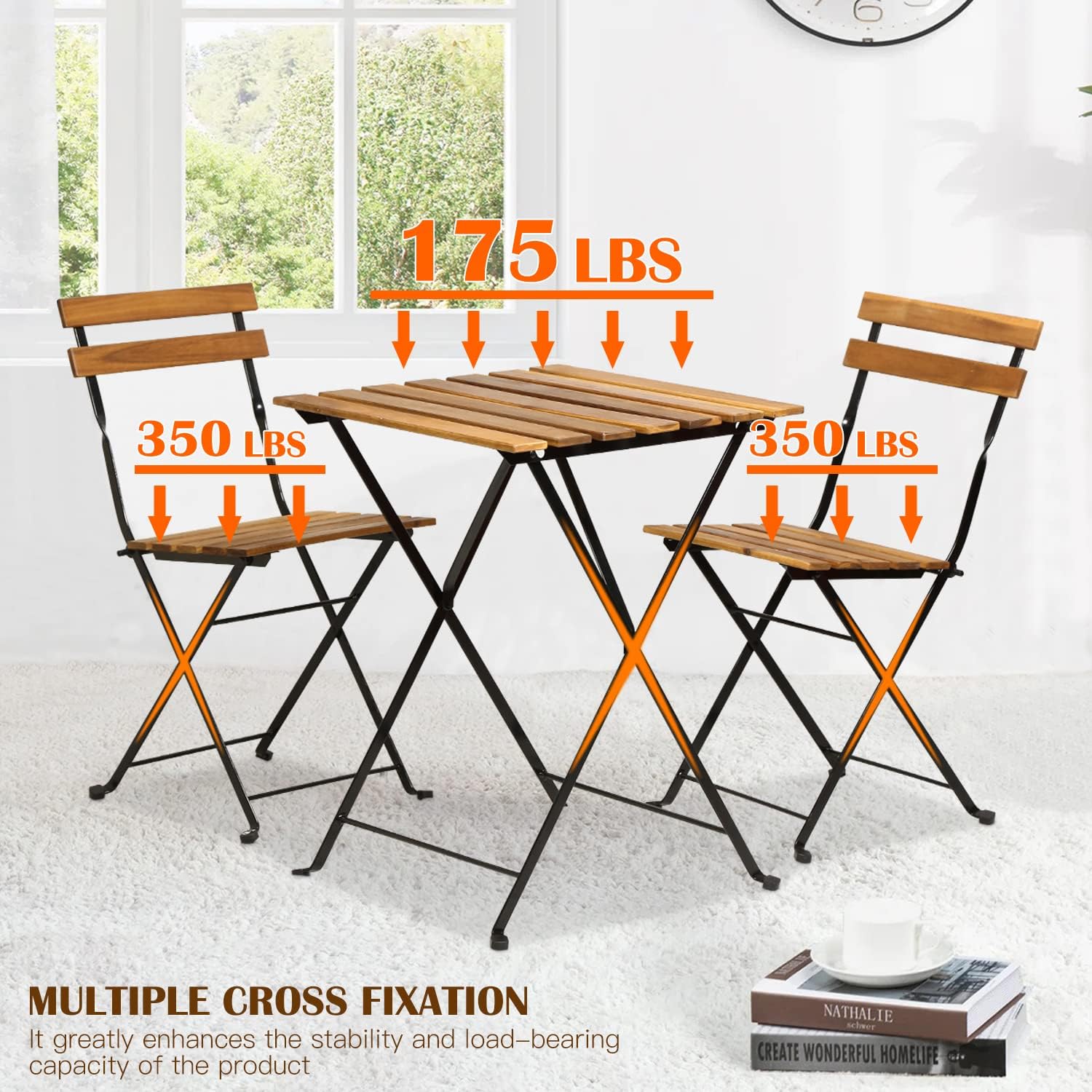 Set da bistrot pieghevole in l - Bistro Table Set recensione e prezzo