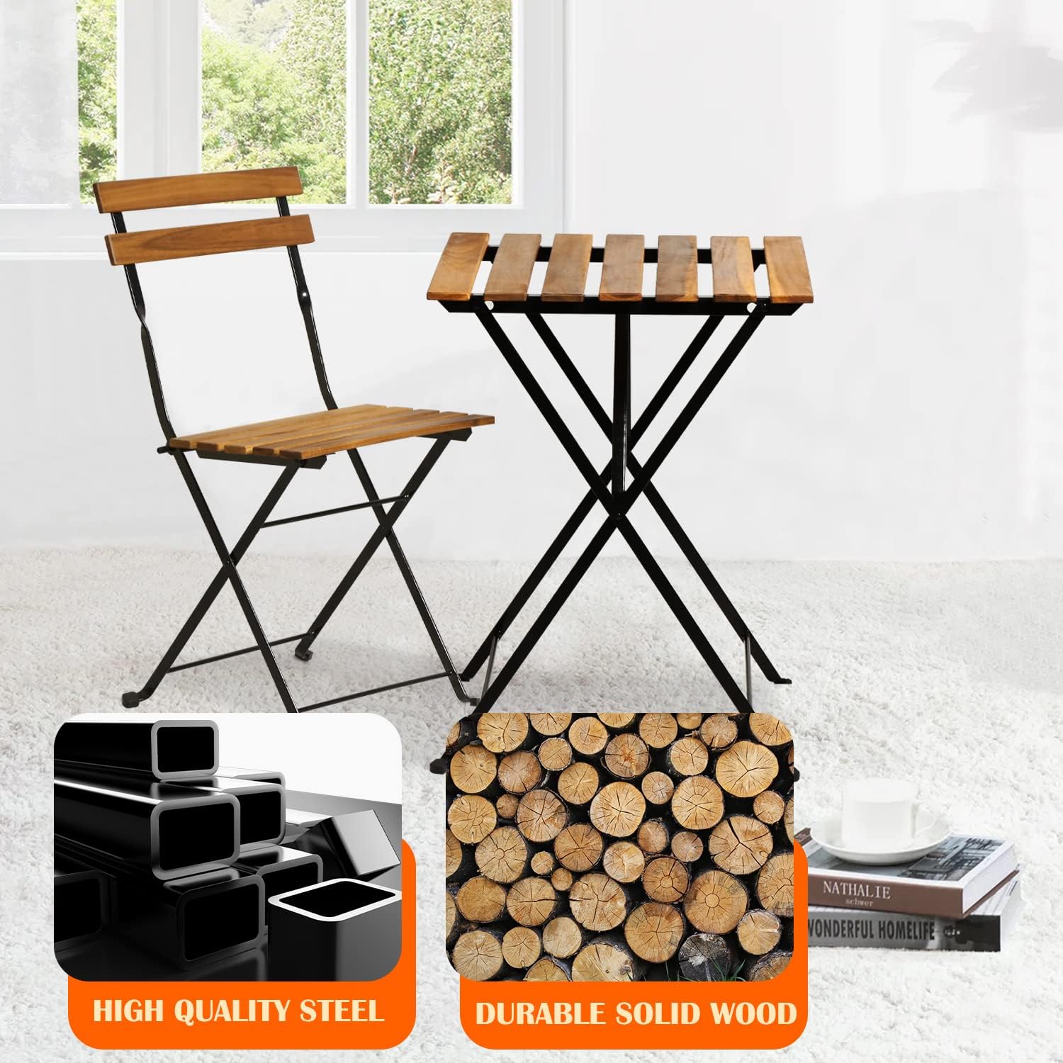 Set da bistrot pieghevole in l - Bistro Table Set recensione e prezzo