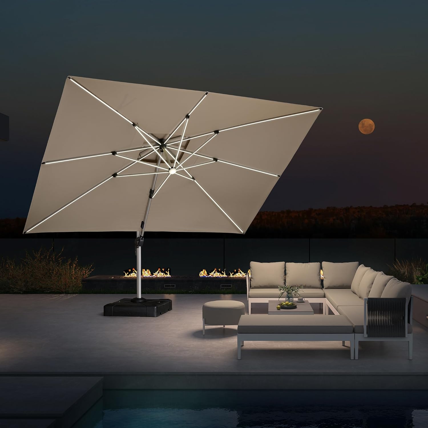 Ombrellone da Patio Rettangola - Outdoor Furniture With Umbrella recensione e prezzo
