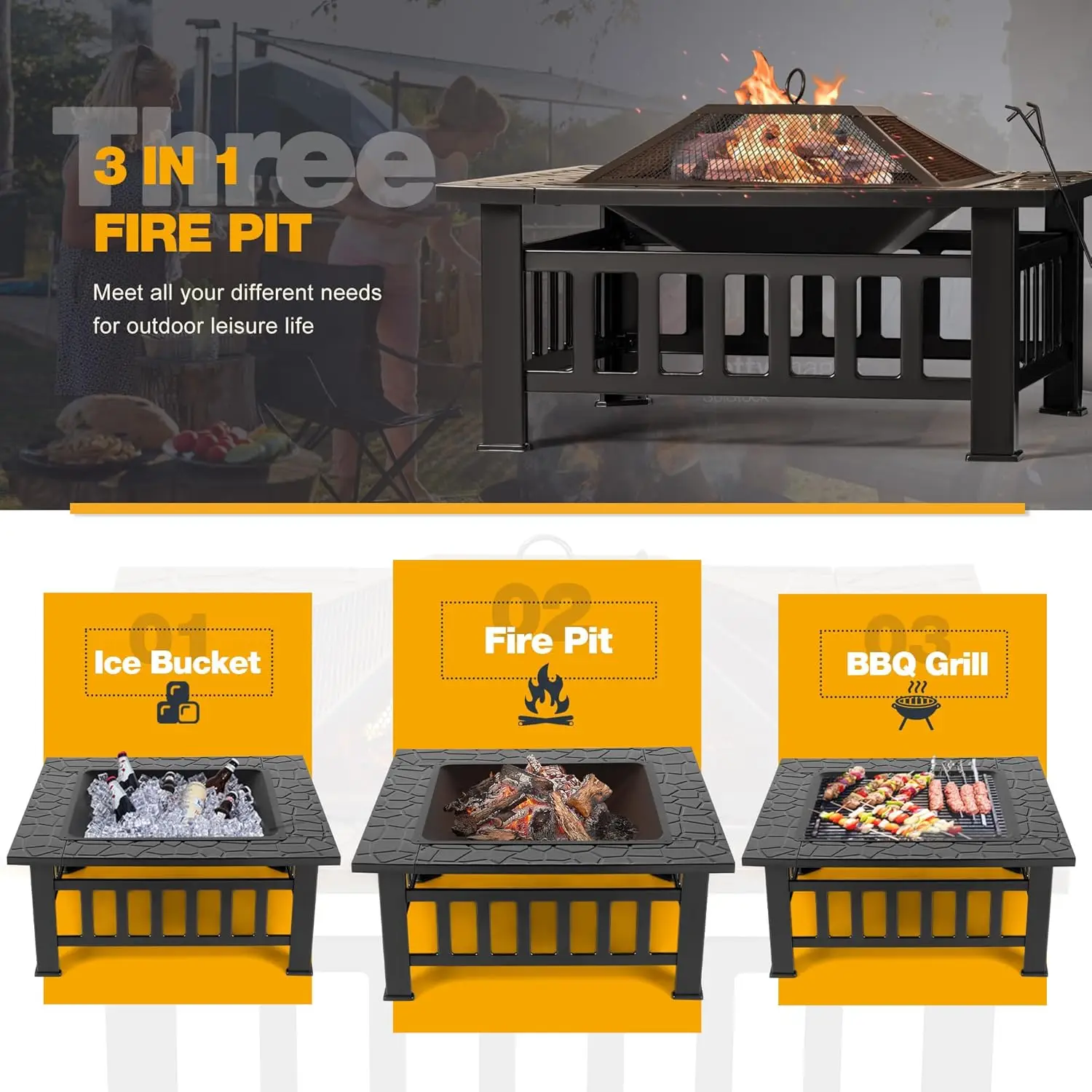 Braciere da Esterno, Tavolo co - Outdoor Furniture Fire Table recensione e prezzo