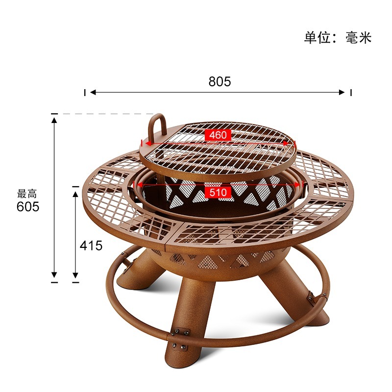 Set Barbecue e Braciere Modern - Outdoor Furniture Fire Table recensione e prezzo