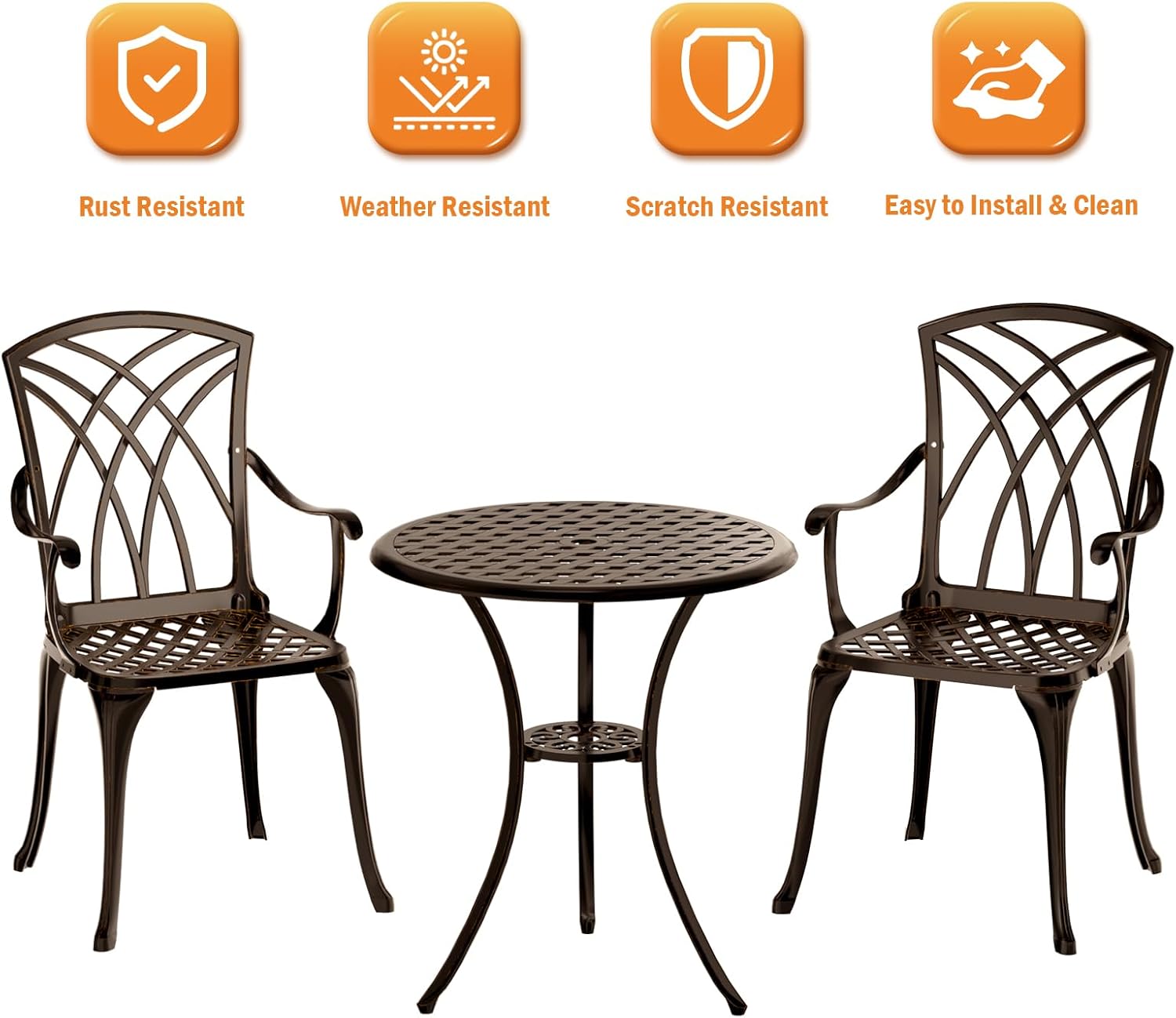 Set bistrò in alluminio presso - Bistro Table Set recensione e prezzo