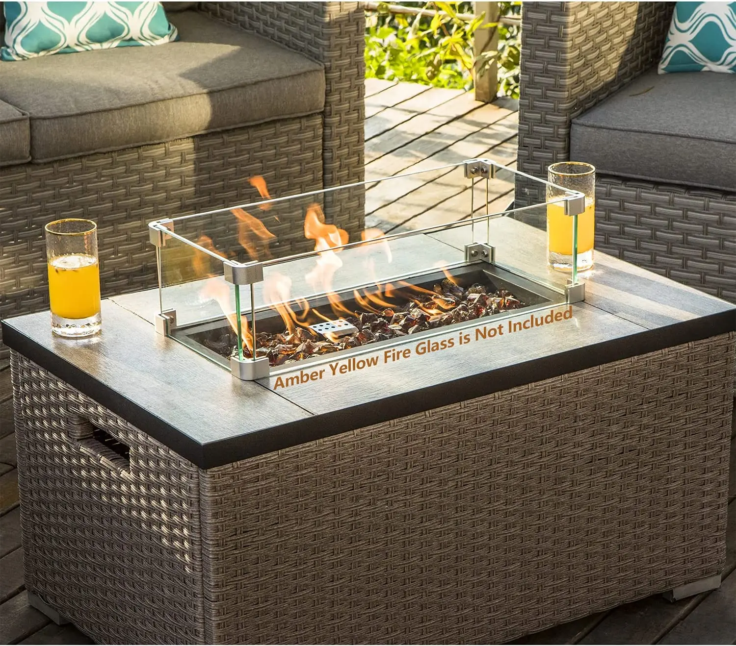 -Mobili da esterno Divano comp - Outdoor Furniture Fire Table recensione e prezzo