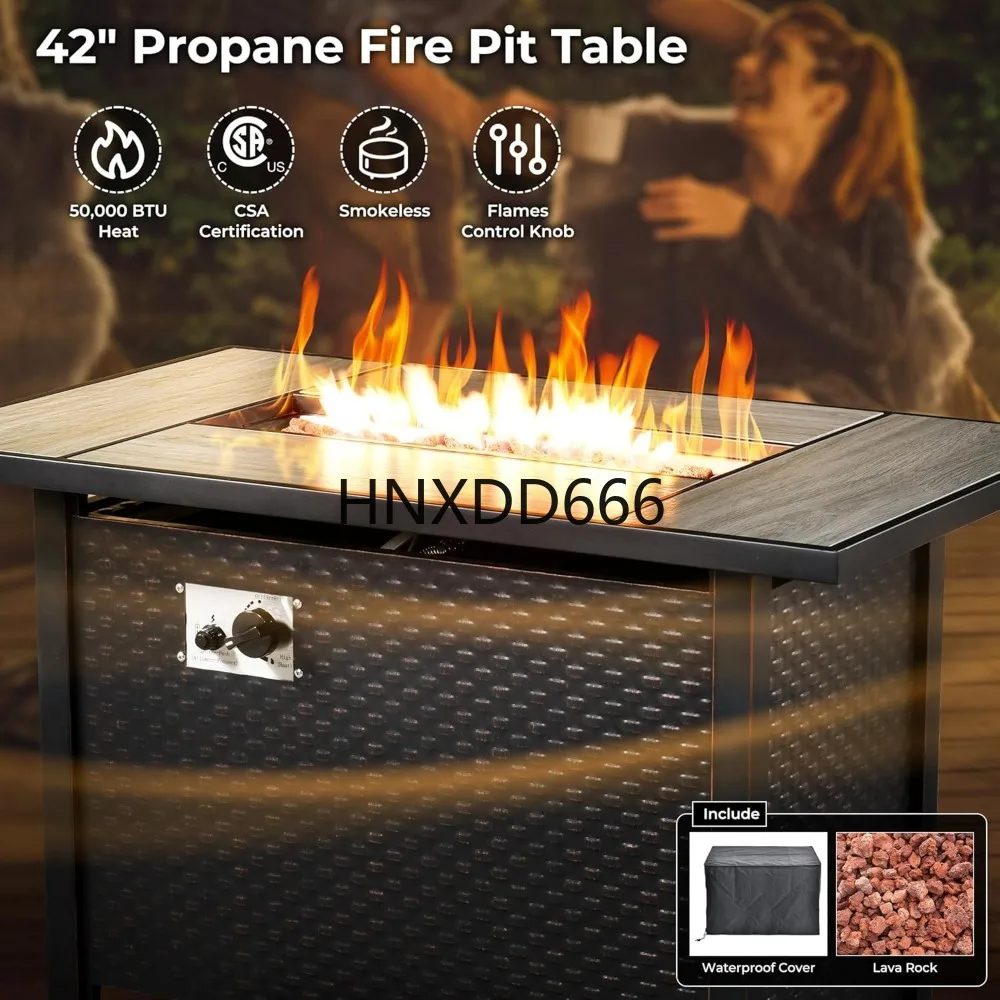 Set di Mobili da Esterno a 8 P - Outdoor Furniture Fire Table recensione e prezzo