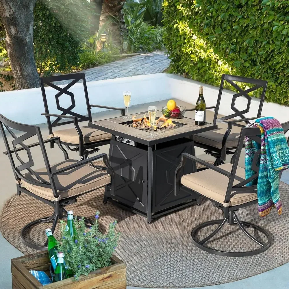 Set di mobili da giardino da 5 - Outdoor Furniture Fire Table recensione e prezzo