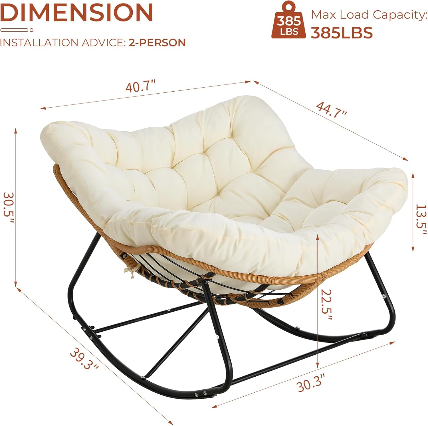 Poltrona a dondolo Papasan da  - Outdoor Furniture Egg Chair recensione e prezzo