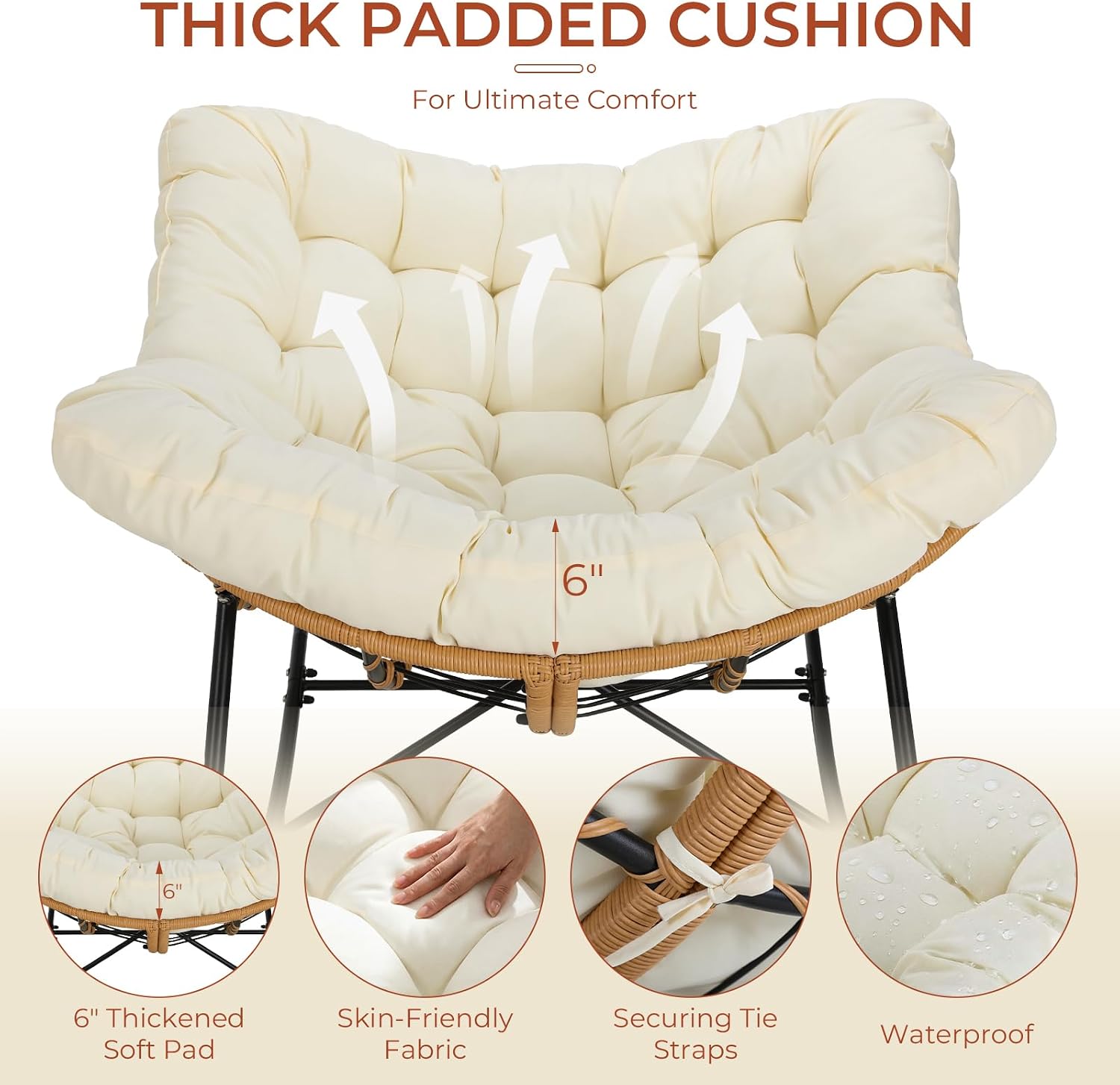 Poltrona a dondolo Papasan da  - Outdoor Furniture Egg Chair recensione e prezzo