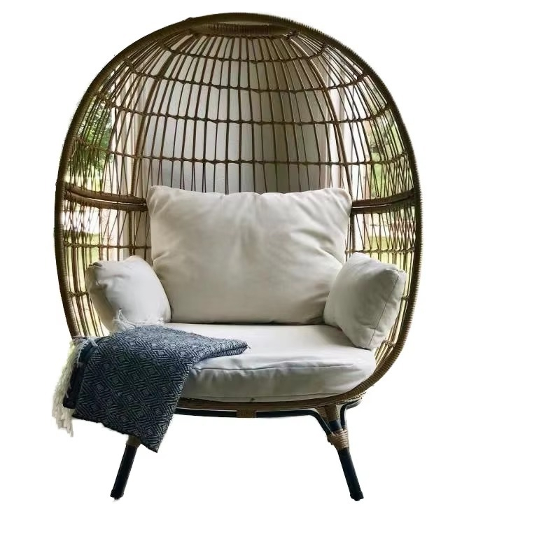 Sedia a dondolo in vimini e ra - Outdoor Furniture Egg Chair recensione e prezzo